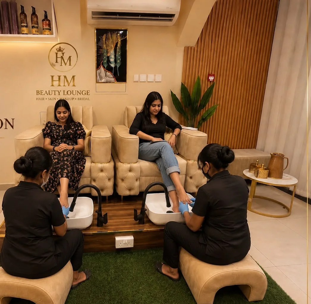 The pedicure lounge at HM Beauty Lounge