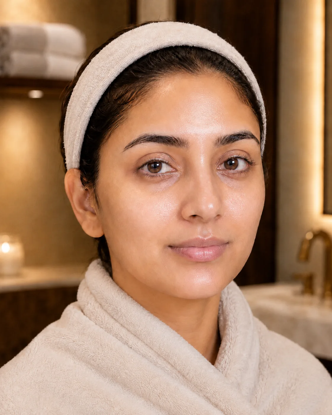 After facial glow treatment at HM Beauty Lounge