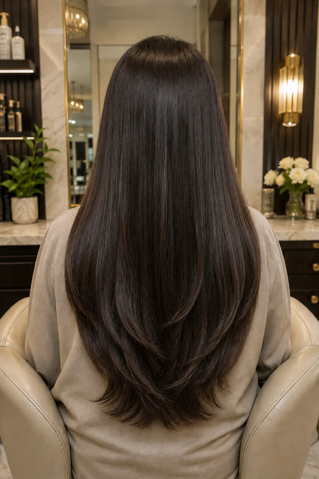 After hair treatment at HM Beauty Lounge