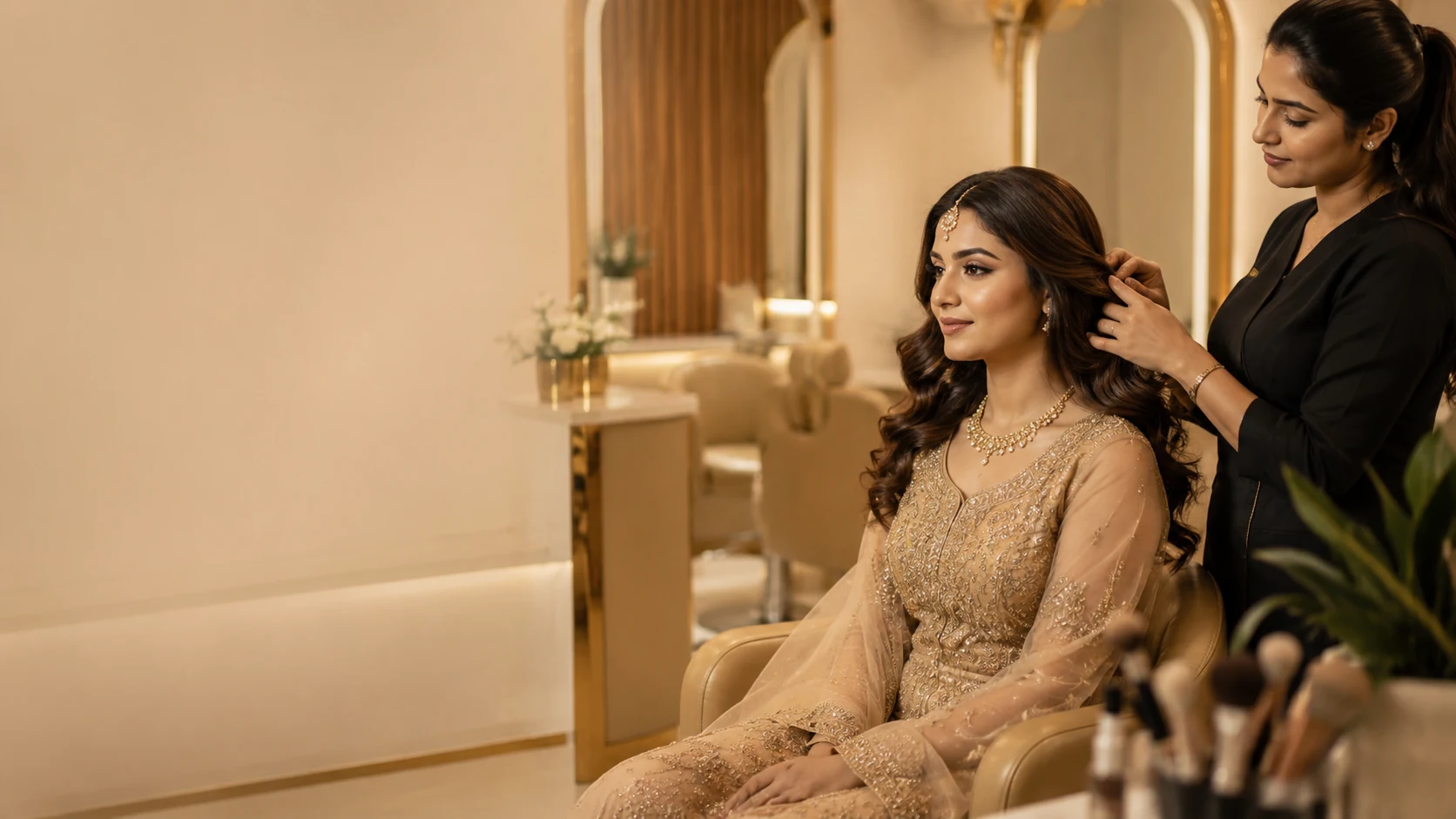 Bridal beauty styling at HM Beauty Lounge