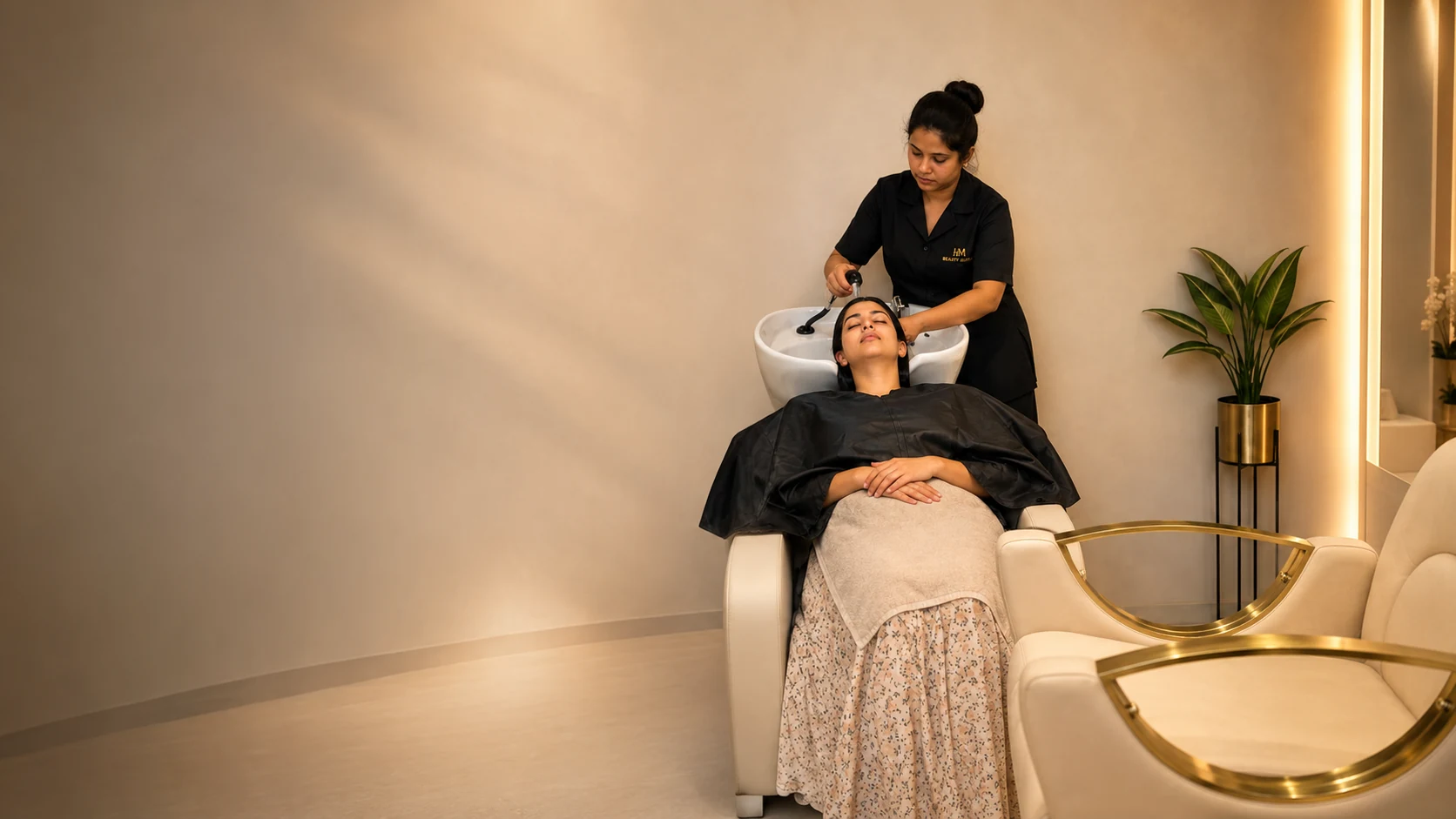 Hair treatment at HM Beauty Lounge